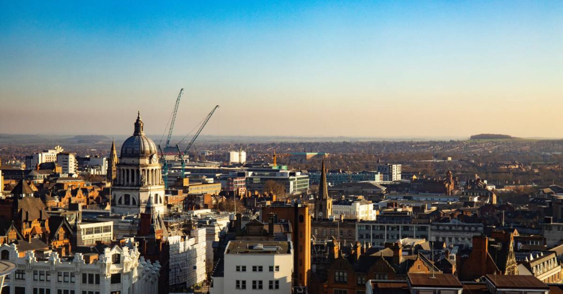 Nottingham skyline during a clear day